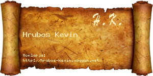 Hrubos Kevin névjegykártya